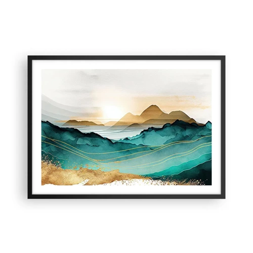 Poster in black frame - On the Verge of Abstract - Landscape - 70x50 cm