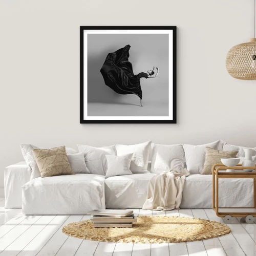 Poster in black frame - On the Wings of Music - 40x40 cm
