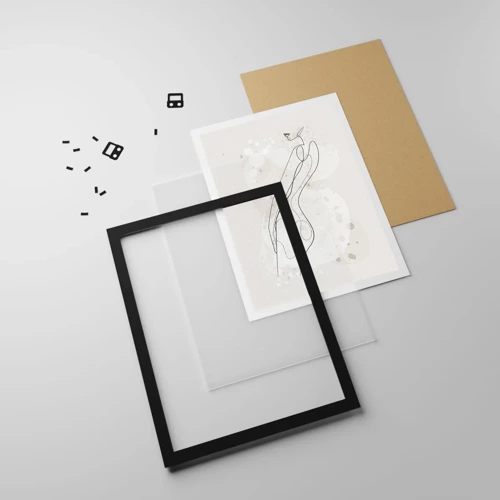 Poster in black frame - One Look Will Not Be Enough - 70x100 cm