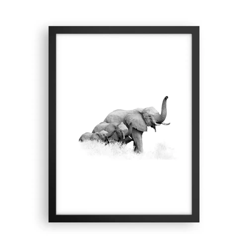 Poster in black frame - One, Two, Three - 30x40 cm