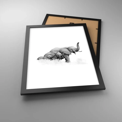 Poster in black frame - One, Two, Three - 30x40 cm