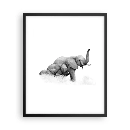 Poster in black frame - One, Two, Three - 40x50 cm