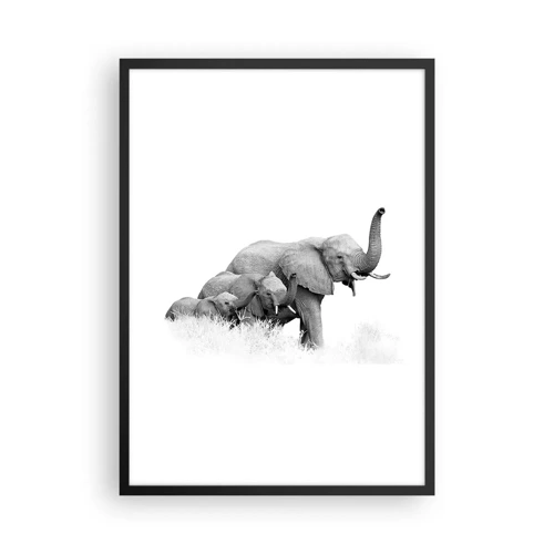 Poster in black frame - One, Two, Three - 50x70 cm