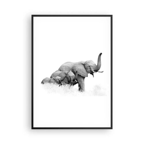 Poster in black frame - One, Two, Three - 70x100 cm