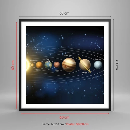 Poster in black frame - One in Ten - 60x60 cm