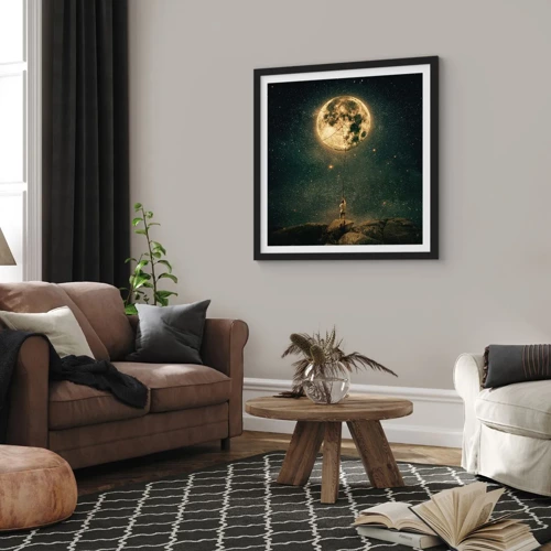 Poster in black frame - One that Stole the Moon - 40x40 cm