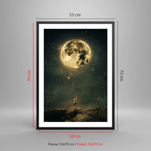 Poster in black frame - One that Stole the Moon - 50x70 cm