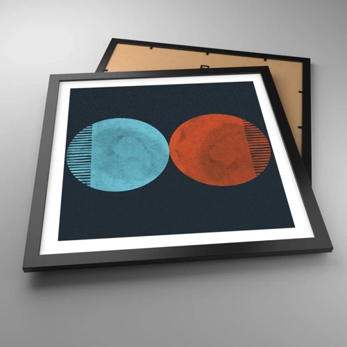 Poster in black frame - Only Geometry? - 40x40 cm
