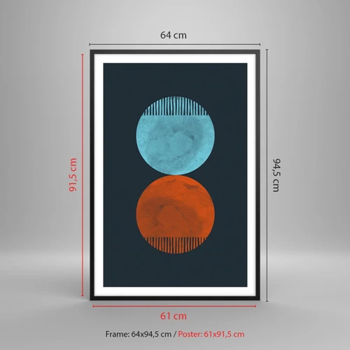 Poster in black frame - Only Geometry? - 61x91 cm