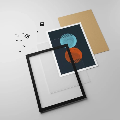 Poster in black frame - Only Geometry? - 61x91 cm