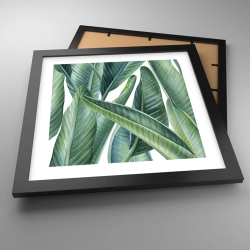 Poster in black frame - Only Green Itself - 30x30 cm