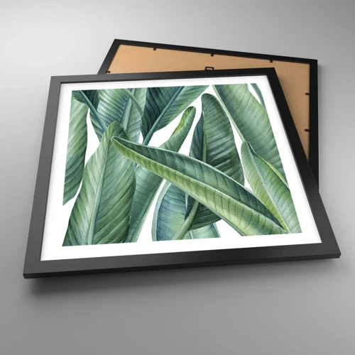 Poster in black frame - Only Green Itself - 40x40 cm