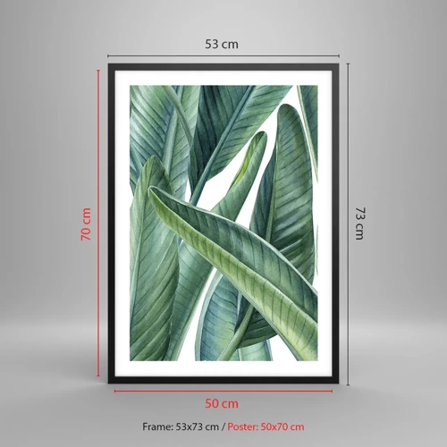 Poster in black frame - Only Green Itself - 50x70 cm