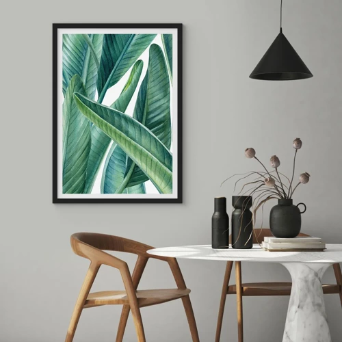 Poster in black frame - Only Green Itself - 70x100 cm