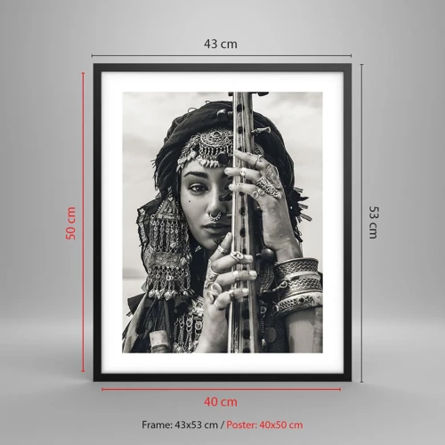 Poster in black frame - Only Music of the Orient - 40x50 cm