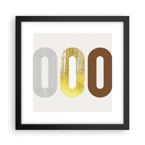 Poster in black frame - Ooo! - 30x30 cm