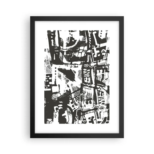 Poster in black frame - Order or Chaos? - 30x40 cm