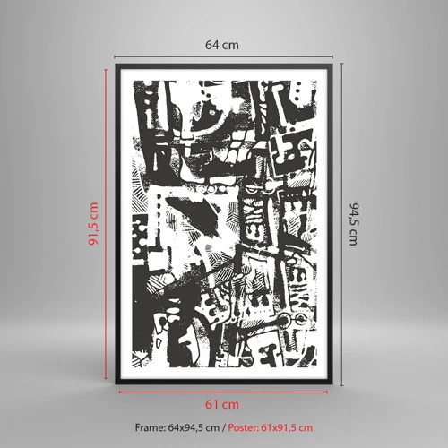 Poster in black frame - Order or Chaos? - 61x91 cm