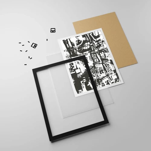 Poster in black frame - Order or Chaos? - 61x91 cm