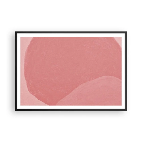Poster in black frame - Organic Composition In Pink - 100x70 cm