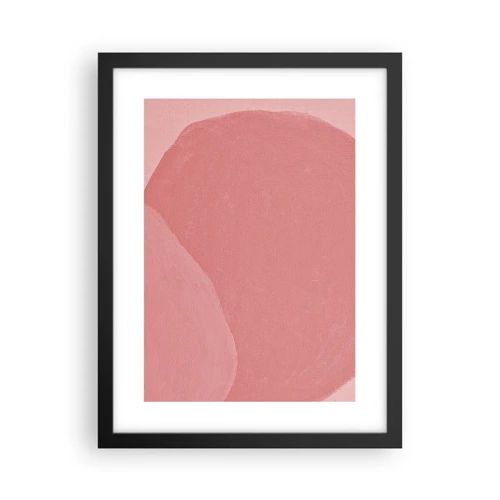Poster in black frame - Organic Composition In Pink - 30x40 cm