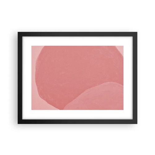 Poster in black frame - Organic Composition In Pink - 40x30 cm