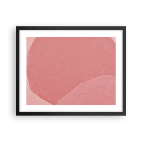 Poster in black frame - Organic Composition In Pink - 50x40 cm