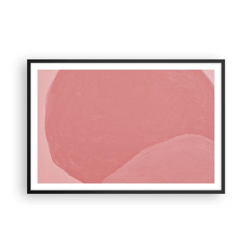 Poster in black frame - Organic Composition In Pink - 91x61 cm