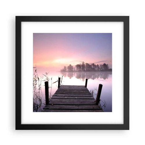 Poster in black frame - Out from a Lilac Fog… - 30x30 cm