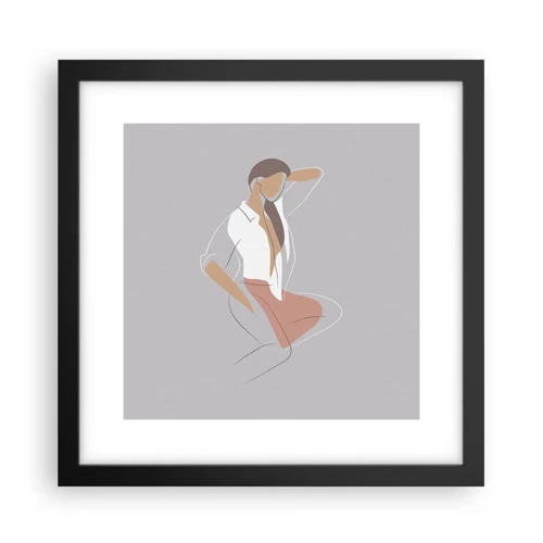 Poster in black frame - Outline of Charm - 30x30 cm