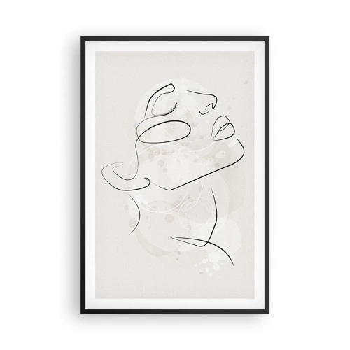 Poster in black frame - Outline of Happiness - 61x91 cm