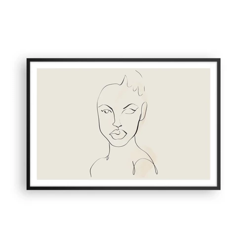 Poster in black frame - Outline of Sensuality - 91x61 cm