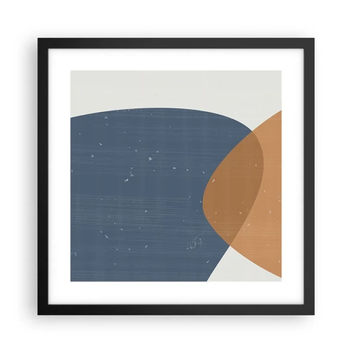 Poster in black frame - Ovals and Intersections - 40x40 cm