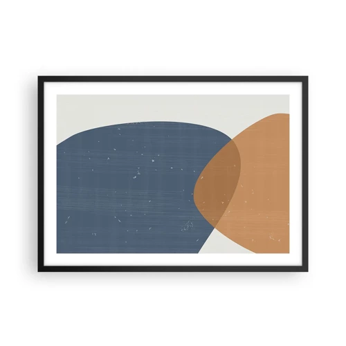 Poster in black frame - Ovals and Intersections - 70x50 cm