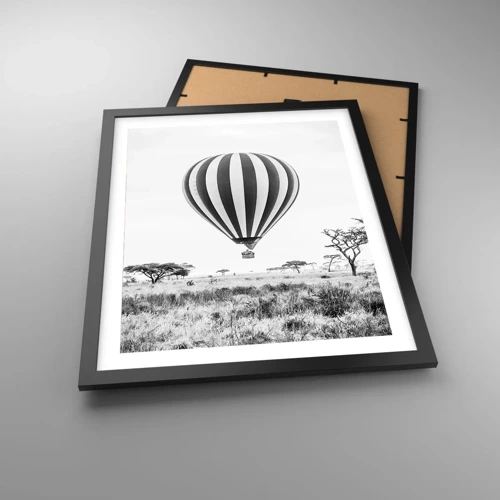 Poster in black frame - Over the Savannah - 40x50 cm