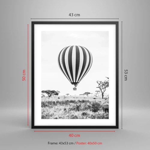 Poster in black frame - Over the Savannah - 40x50 cm