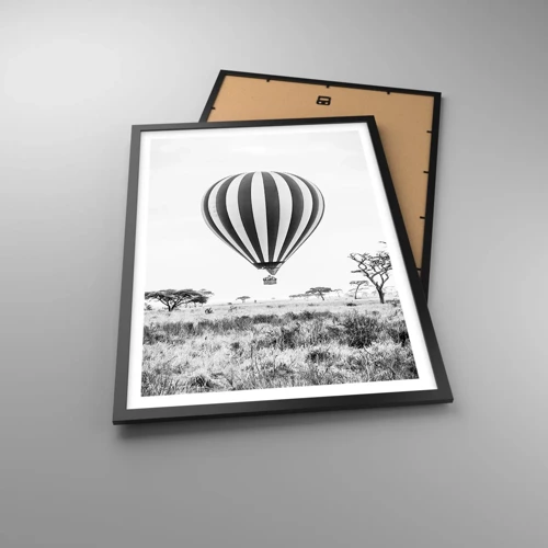 Poster in black frame - Over the Savannah - 50x70 cm