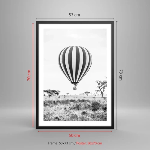 Poster in black frame - Over the Savannah - 50x70 cm