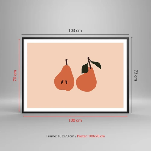 Poster in black frame - Overly Sweet - 100x70 cm