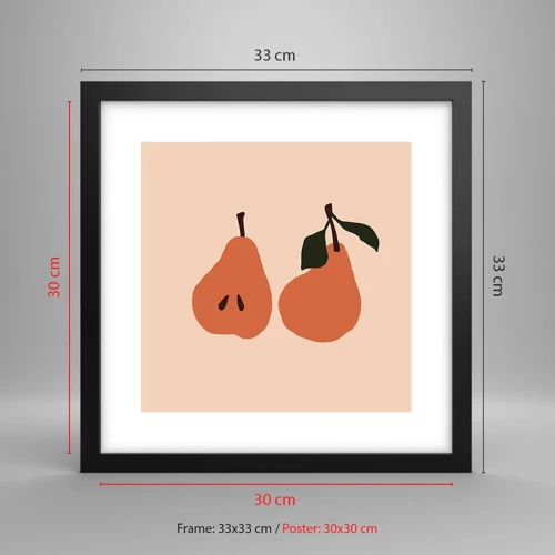 Poster in black frame - Overly Sweet - 30x30 cm