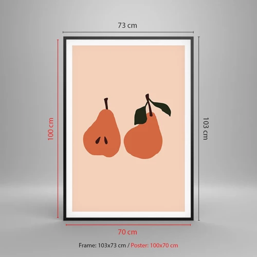Poster in black frame - Overly Sweet - 70x100 cm