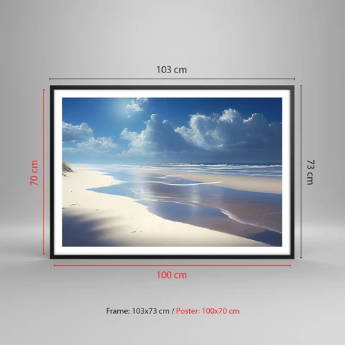 Poster in black frame - Paradise Holiday - 100x70 cm