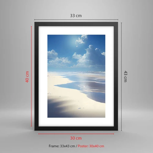 Poster in black frame - Paradise Holiday - 30x40 cm