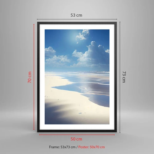 Poster in black frame - Paradise Holiday - 50x70 cm