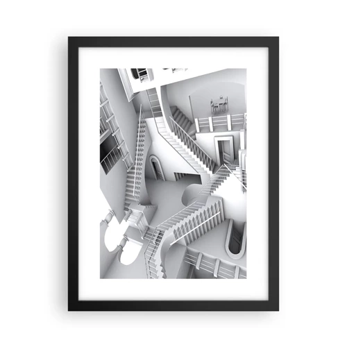 Poster in black frame - Paradoxes of Space - 30x40 cm