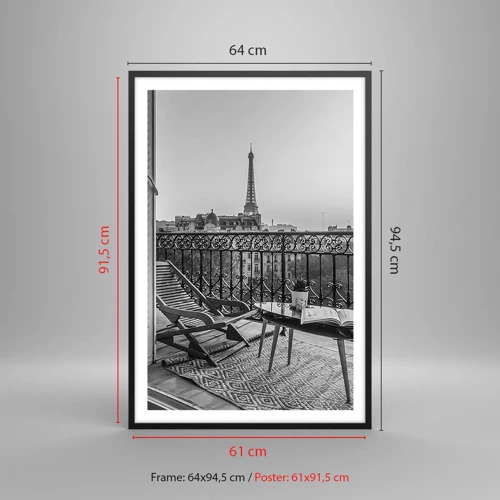Poster in black frame - Parisian Afternoon - 61x91 cm