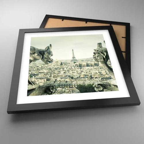 Poster in black frame - Parisian Talks - 30x30 cm