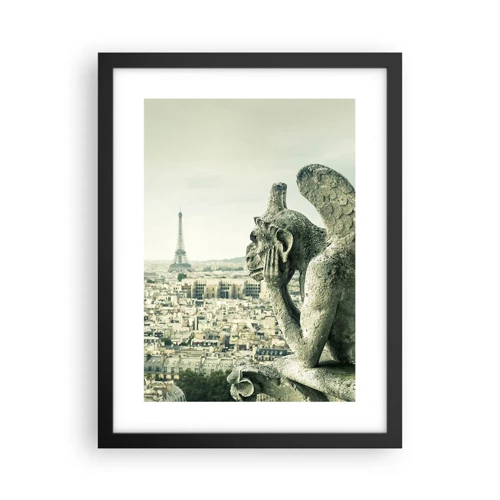 Poster in black frame - Parisian Talks - 30x40 cm