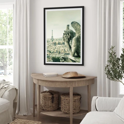 Poster in black frame - Parisian Talks - 30x40 cm