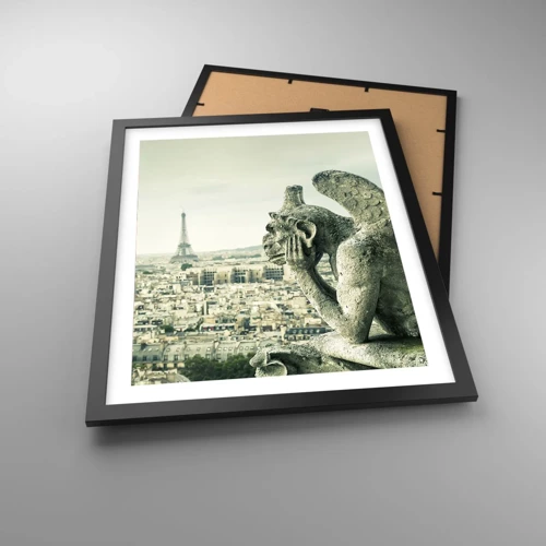 Poster in black frame - Parisian Talks - 40x50 cm